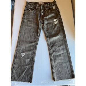 MEK Denim USA Jeans Men's 29 X 37 (Read) Gray Bootcut Distressed Havana Grunge